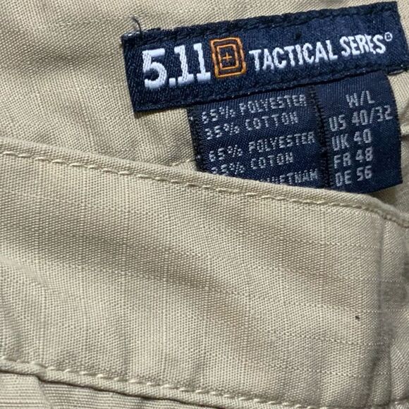 5.11 Tactical Series Mens Cargo Pants Khaki Ripstop 40x32 - Picture 2 of 7